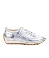 Hogan Metallic Leather H671 Allacciato Sneakers In White