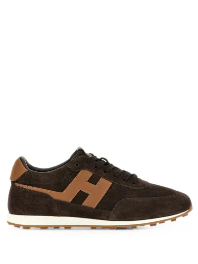Hogan Athletic Sneakers In Brown