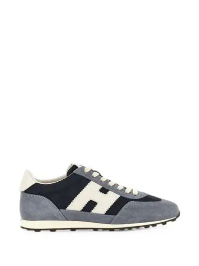 Hogan Suede-fabric Zigzag Athletic Sneakers In Multi