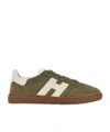 Hogan Round Toe Suede Low Top Sneakers