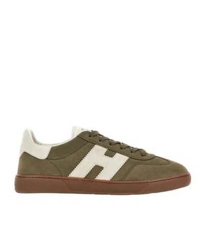 HOGAN HOGAN H647 LOGO-PATCH LOW-TOP SNEAKERS