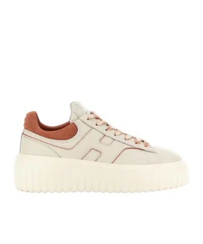 Hogan H-stripes Platform Sneakers In White