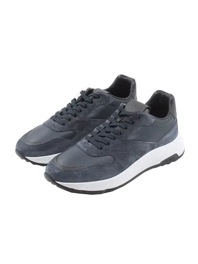 Hogan Hyperlight Leather Sneakers In Blue