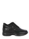 Hogan Interactive Sneakers With Toggled Tongue And Side H Logo In Black