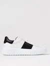 Hogan Panelled Design Calf Leather Sneakers With Chunky Sole In White