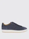 Hogan Perforated Grey Sneakers With Artisanal Washing Treatment In Blue