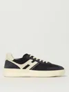 Hogan Midnight Blue Suede Sneakers In Black
