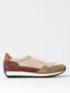 Hogan Suede Calf Leather Sneakers With Lettering In Braun