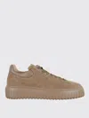 Hogan H Stripes Allacciato H Sneakers With Suede Upper And Rubber Sole In Brown