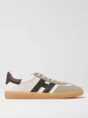 Hogan Leather And Suede Sneakers With Memory Foam Insole In White 1