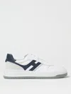 Hogan H630 Leather Sneakers With Contrasting Monogram In White