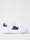 Hogan Panelled Design Calf Leather Sneakers With Chunky Sole In White