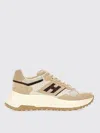 Hogan Suede And Technical Fabric 80s-inspired Sneakers In Sand