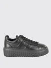 Hogan H Stripes Sneakers With Round Toe And Reinforced Heel In Black