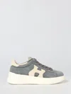 Hogan Rebel Sneakers In Two-tone Suede In Gray
