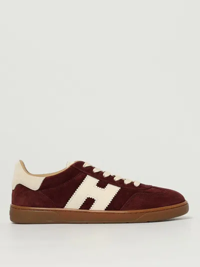Hogan Cool Burgundy Suede Sneakers In Multi