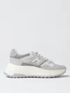 Hogan Low Top Sneakers With Suede And Leather In Grey