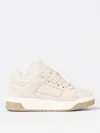 Hogan Round Toe Low-top Rubber Sole Sneakers In Ivory