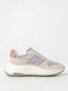 Hogan Suede And Mesh Sneakers With Iconic Logo In Pink