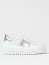 Hogan H-stripes Leather Platform Sneakers In White