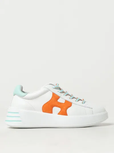 Hogan Sneakers  Woman Color White 2 In White/light Blue/orange