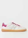Hogan Cool Sneakers In Fuchsia White Leather And Contrasting Bottom In White