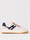 Hogan Logo-patch Low-top Sneakers In Yellow Cream