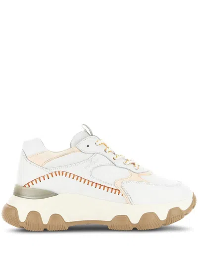 Hogan Trendy White Leather Sneakers For Women