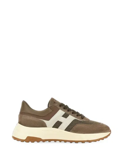 Hogan Sports Sneaker High Sole Urban Style In Brown