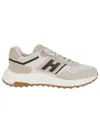 Hogan Soft Suede Upper Hyperlight Sneakers In White