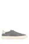 Hogan Grey Suede Sneakers In Blue
