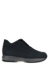 Hogan Hyperactive Low-top Sneakers Rubber Sole In Blue