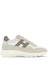 Hogan Men's Interactive Suede And Mesh Sneakers In Nude & Neutrals