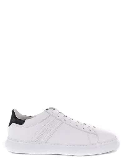 Hogan Sneakers Leather In Bianco/nero