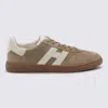 Hogan Cool Beige Suede Sneakers In Nude