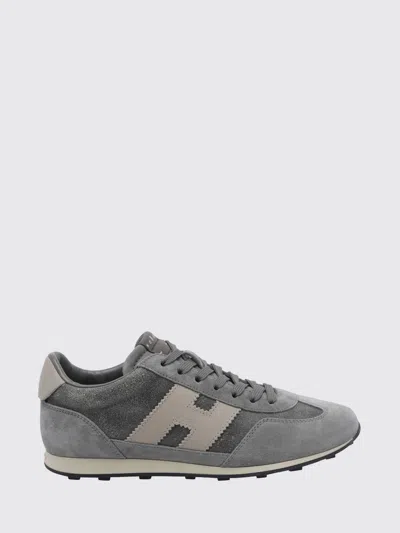 Hogan Athletic Logo-patch Sneakers In Gray