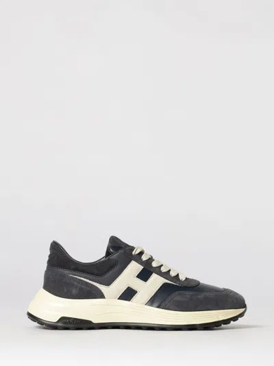 Hogan Hyperlight Suede And Nappa Leather Sneakers In Black