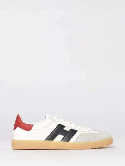 Hogan Cool Leather Sneakers With Nappa And Suede Inserts In White