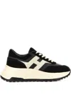Hogan Suede And Nappa Leather Sneakers With Contrast Panel In Neutral