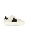 Hogan Sneakers Striped Panel Flat Sole In Multi