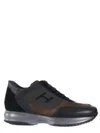 Hogan Men's Interactive H Sneakers In Nero/marrone