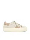 Hogan Low Top Sneakers Round Toe Contrast Panel In Neutral