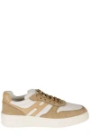 Hogan Luxurious Lace-up Sneakers With A Sleek Silhouette And Sophisticated Details In Neutrals