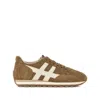 Hogan 86er Mud Suede Running Sneakers In Nude