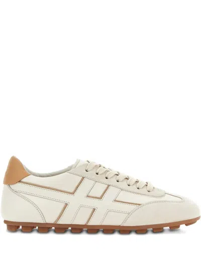 Hogan Nappa Leather Olympia Sneakers In White
