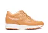 Hogan Pierced H Interactive Leather Sneakers In Orange