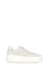 Hogan H-stripes Nappa Leather Sneakers With Memory Foam Insole In White