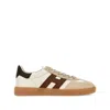 Hogan Cool Smooth And Suede Leather Sneakers Shoes In Sand
