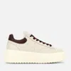 Hogan Low-top Sneakers With Rubber Sole And Platform In Neutral