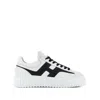 Hogan White And Brown H-stripes Sneakers In White